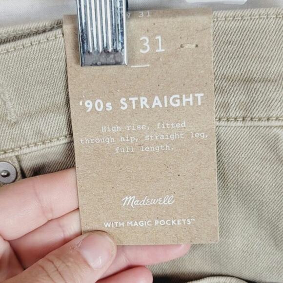 MADEWELL 90'S STRAIGHT JEANS IN DRIFTWOOD, SZ 31 - Picture 4 of 16
